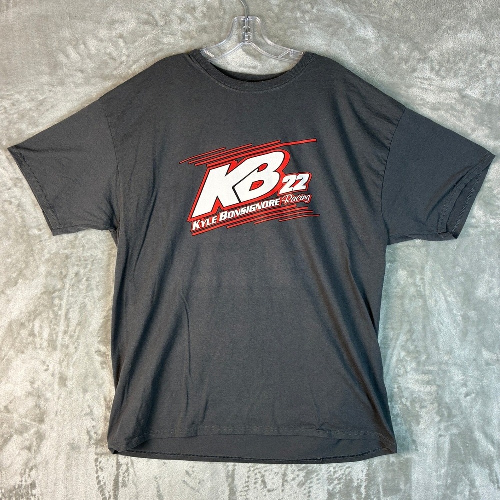 Jerzees Kyle Bonsignore Racing KB 22 Snap-on Graphic T-Shirt Mens XL Charcoal